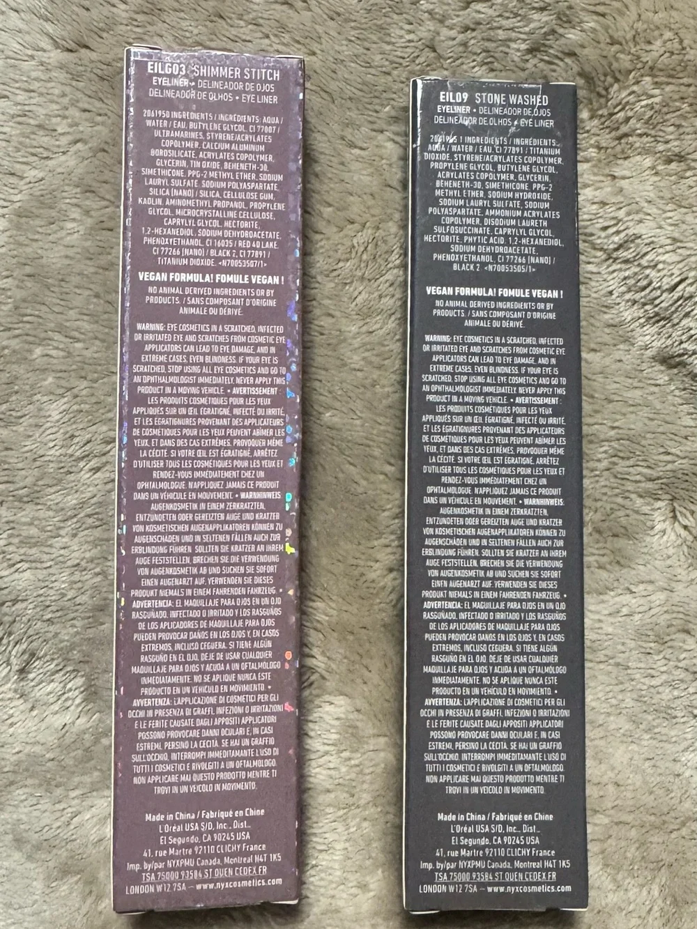 NYX Epic Ink Liner Glitz Purple and Black Waterproof Eyeliner Duo
